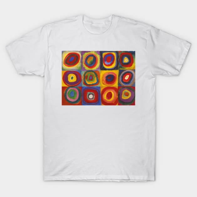 Kandinsky Squares With Concentric Circles T-Shirt by fineartgallery
